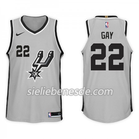 Herren NBA San Antonio Spurs Trikot Rudy Gay 22 Nike 2017-18 Grau Swingman